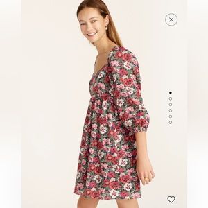 J. Crew Puff-sleeve mini dress in Liberty® poppy Amelie floral